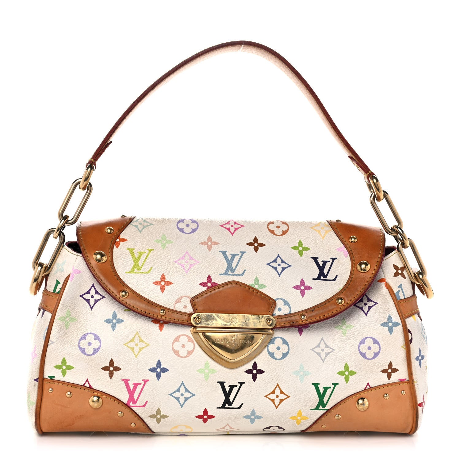 Louis Vuitton Monogram Multicolor Beverly MM White 1 of 12