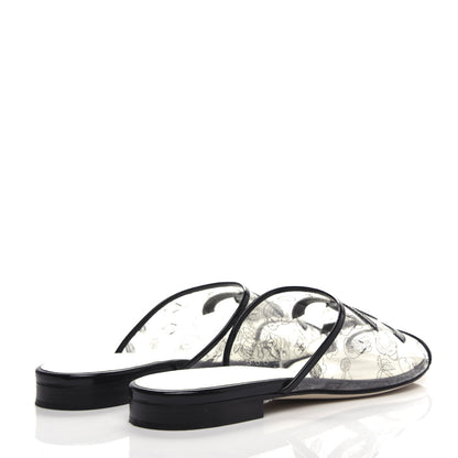 Chanel Patent PVC CC Sandal Mule 39 Black 4 of 10