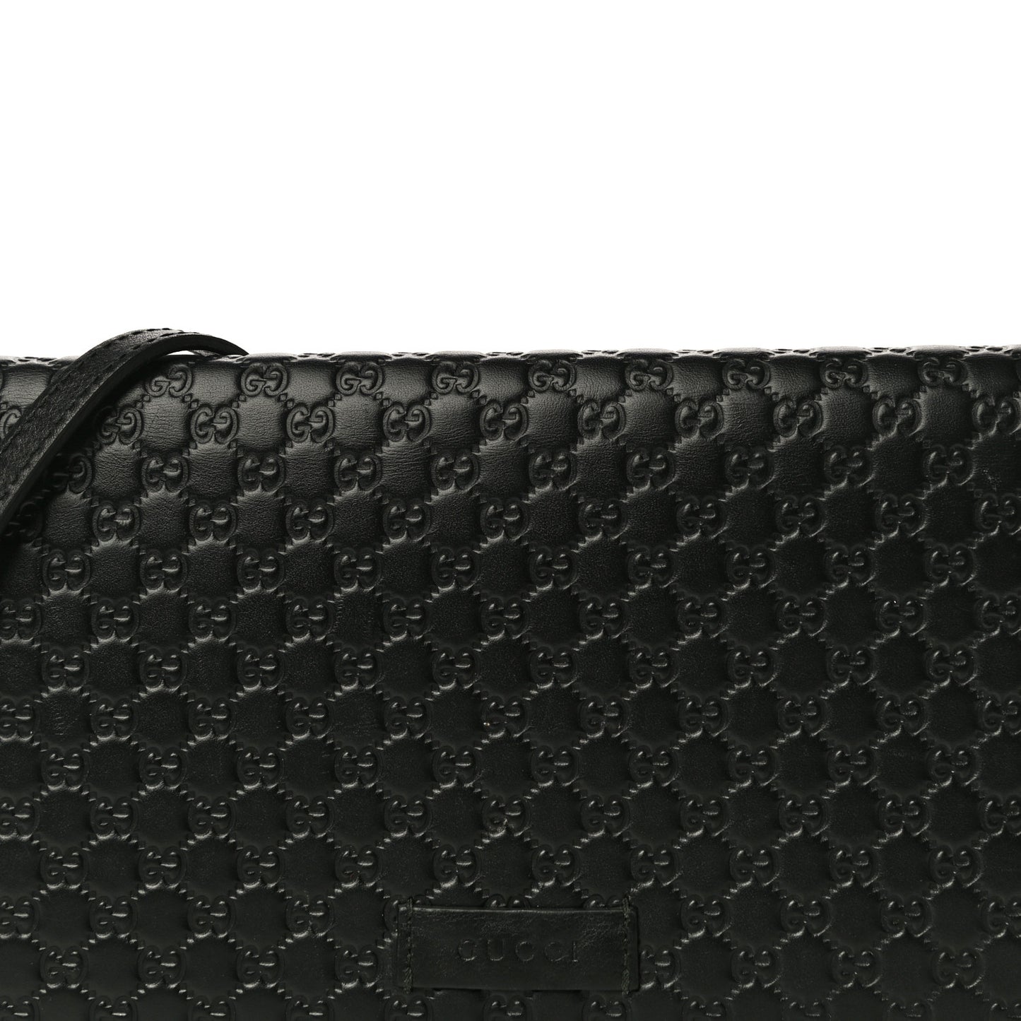 Microguccissima Crossbody Wallet Black