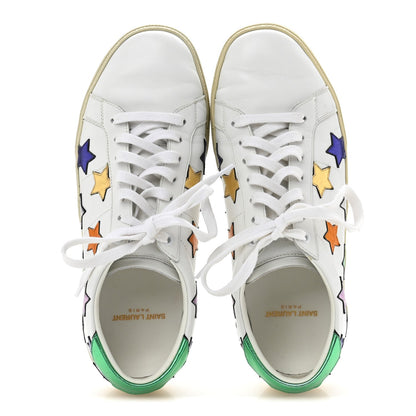 Saint Laurent Calfskin Womens Star Court Sneakers 40 Green Multicolor 2 of 9