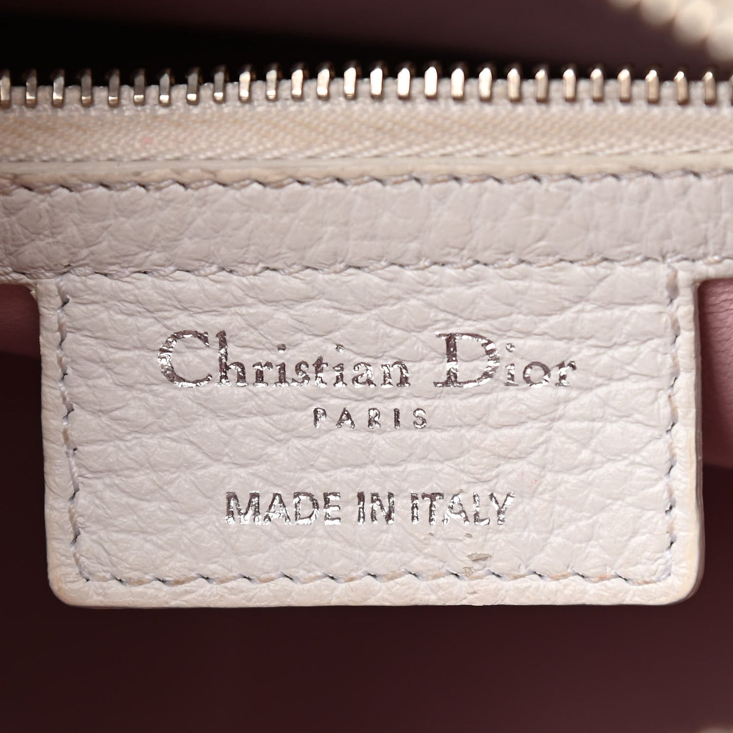 Deerskin Floral Printed Medium Lady Dior White