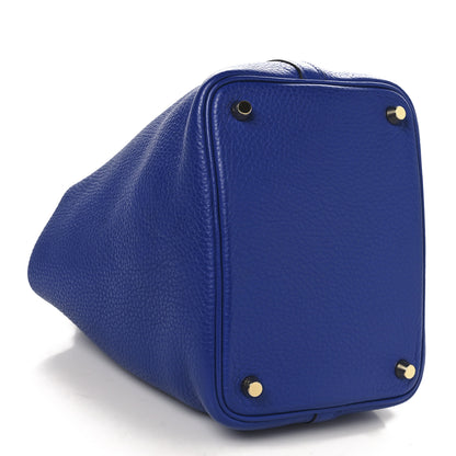 Hermes Taurillon Clemence Picotin Lock 18 PM Bleu Electrique 4 of 12