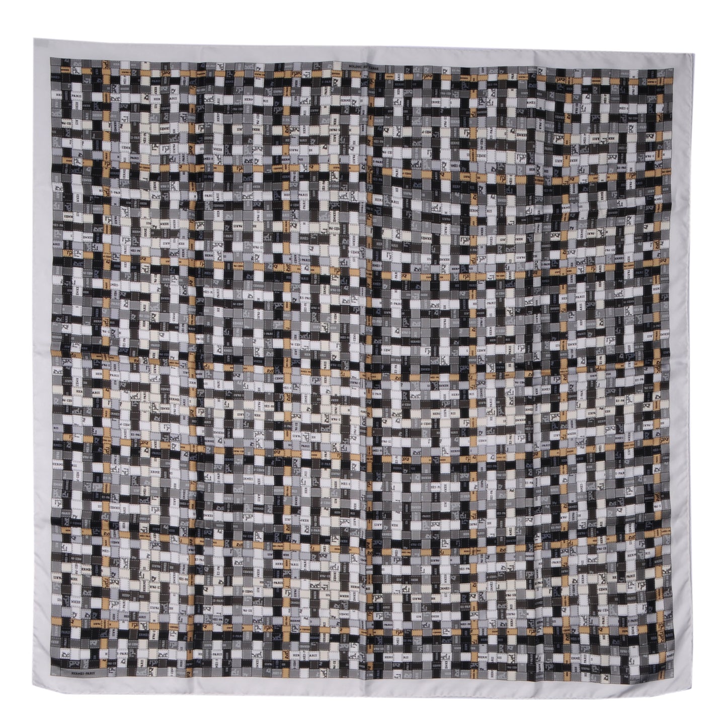 Silk Bolduc Au Carre Scarf 90 Black