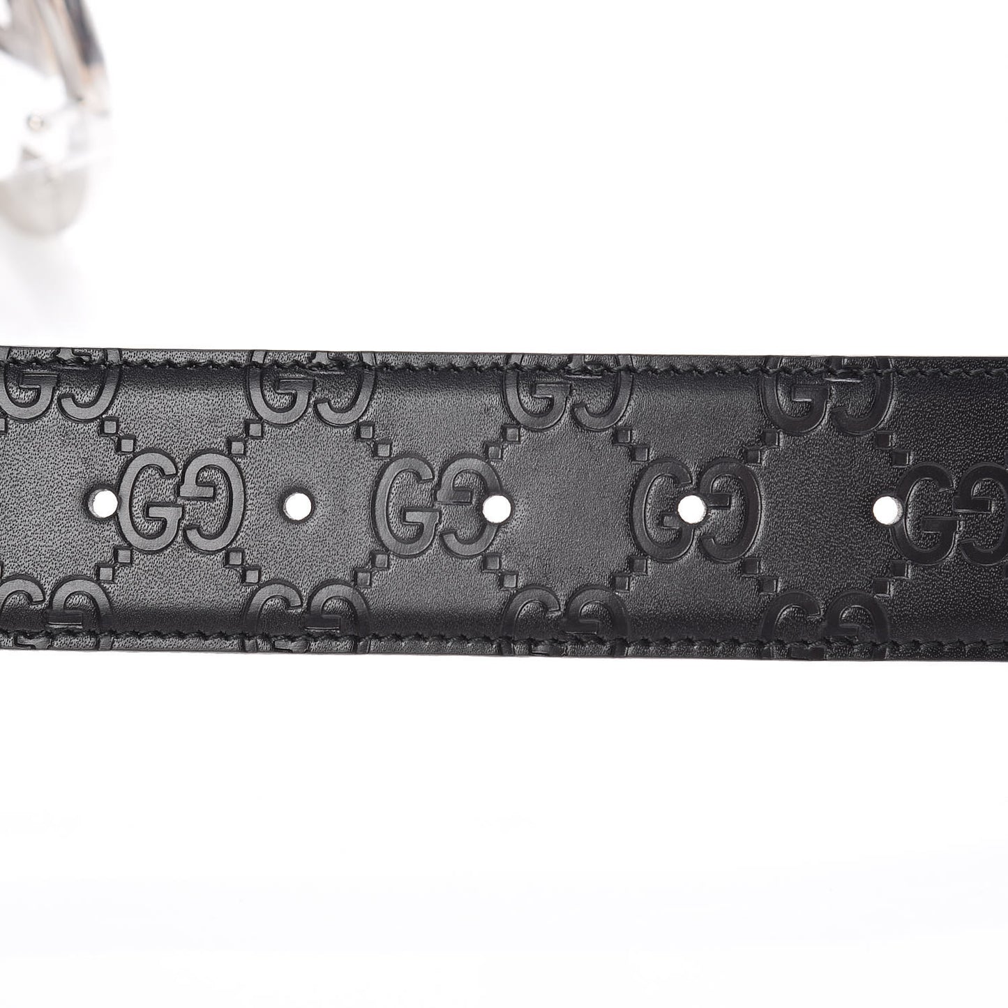 Guccissima Signature Interlocking G 40mm Belt 115 46 Black