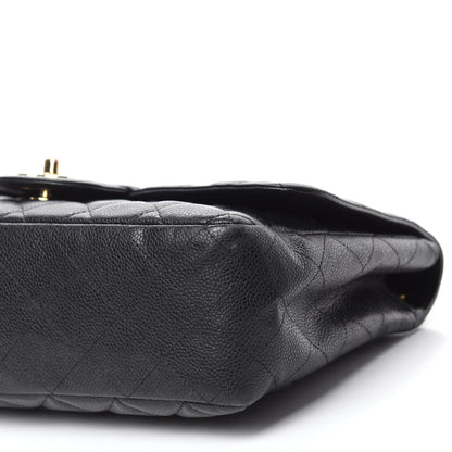 Chanel Caviar Quilted Jumbo Single Flap Black 7 of 14