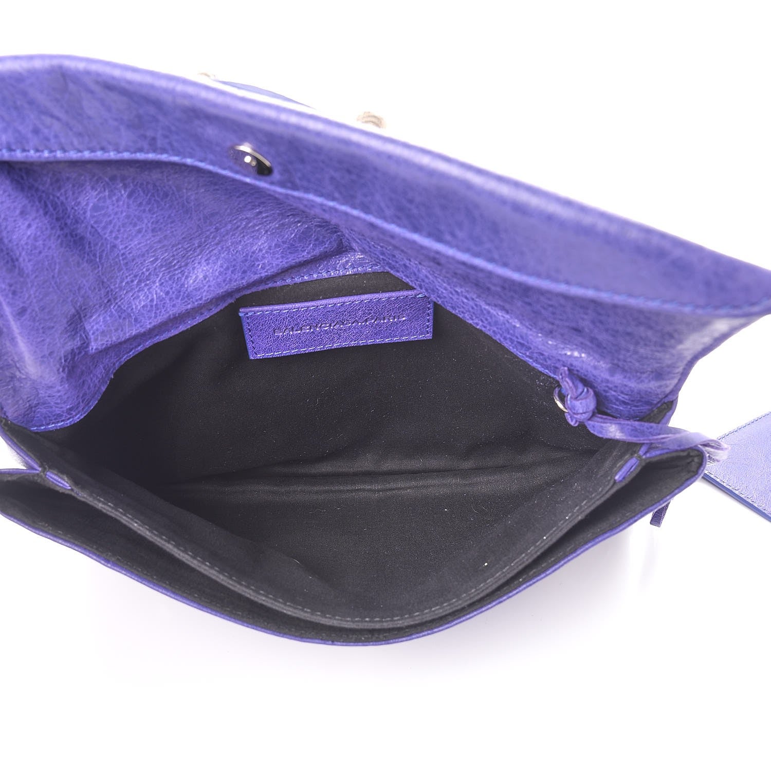 Balenciaga Agneau Giant 21 Silver Hardware Envelope Clutch Bag Bleu Lavande 5 of 9