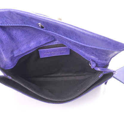 Balenciaga Agneau Giant 21 Silver Hardware Envelope Clutch Bag Bleu Lavande 5 of 9