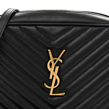 Saint Laurent Calfskin Matelasse Monogram Lou Camera Bag Black 8 of 13