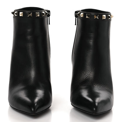 Valentino Garavani Calfskin Rockstud 100mm Ankle Boots 37 Black 3 of 8