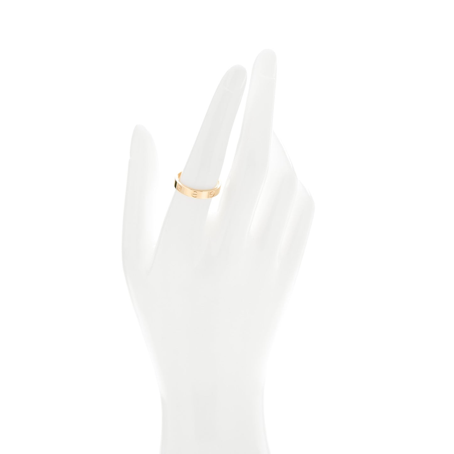 18K Yellow Gold 3.5mm LOVE Wedding Band Ring 56 7.75