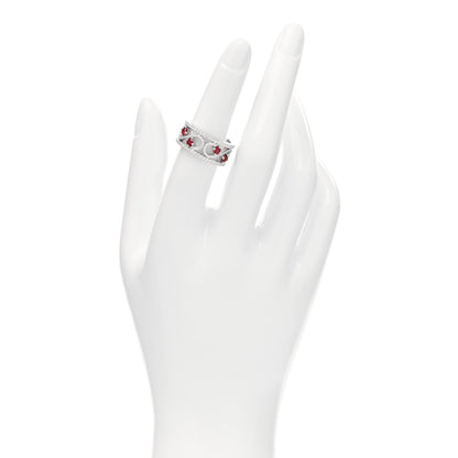 Tiffany Platinum Diamond Ruby Enchant Scroll Ring 53 6.25 2 of 5
