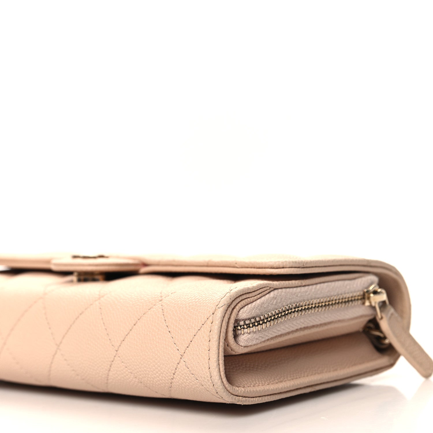Chanel Caviar Quilted Phone Holder Wallet on Removable Chain Light Beige 13 of 13