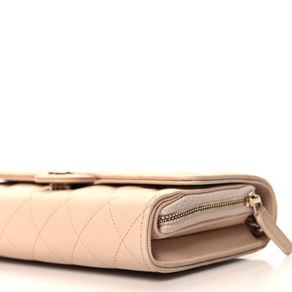 Chanel Caviar Quilted Phone Holder Wallet on Removable Chain Light Beige 13 of 13