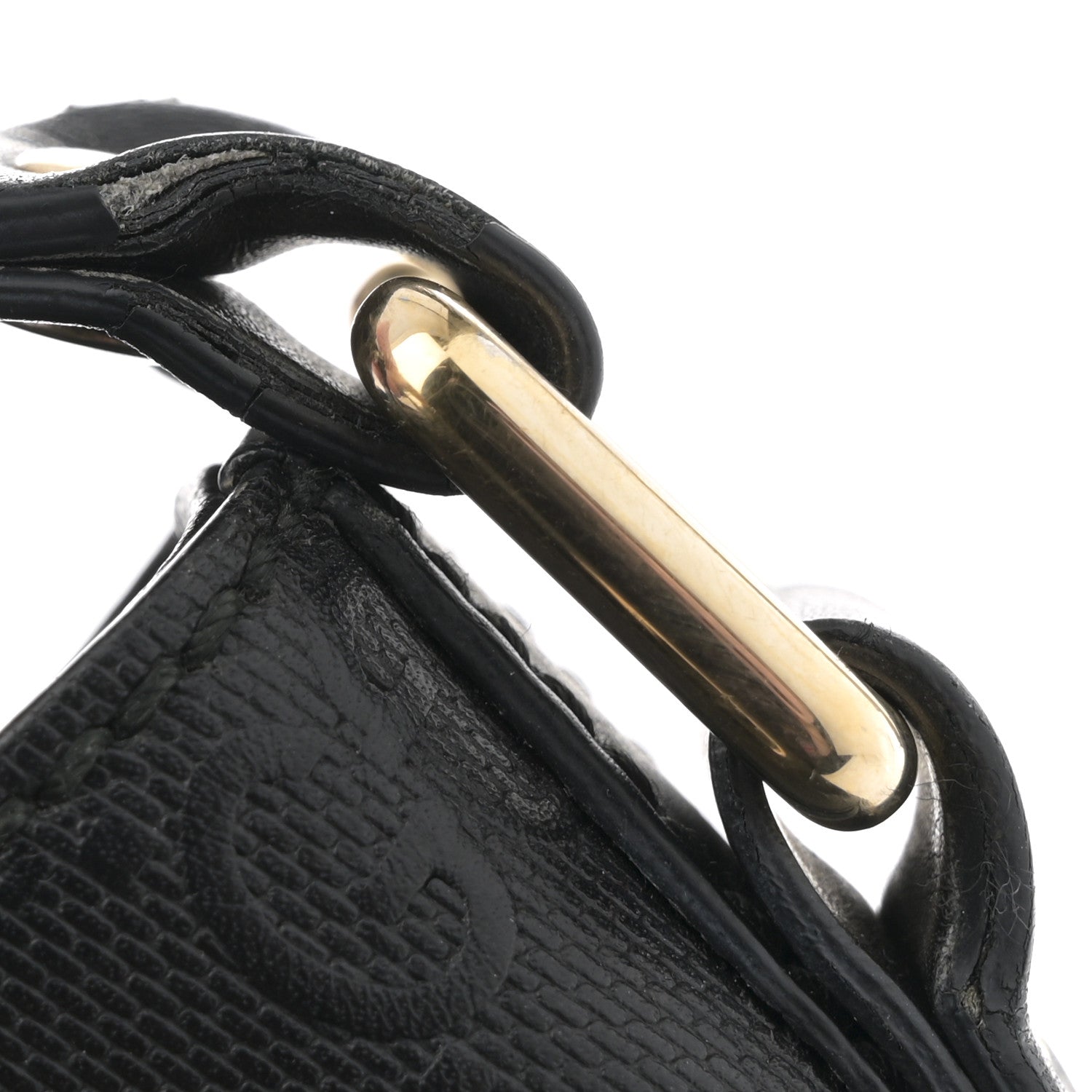 Gucci HIlary Lux GG Monogram Embossed Studded Small Bucket Bag Black 13 of 13