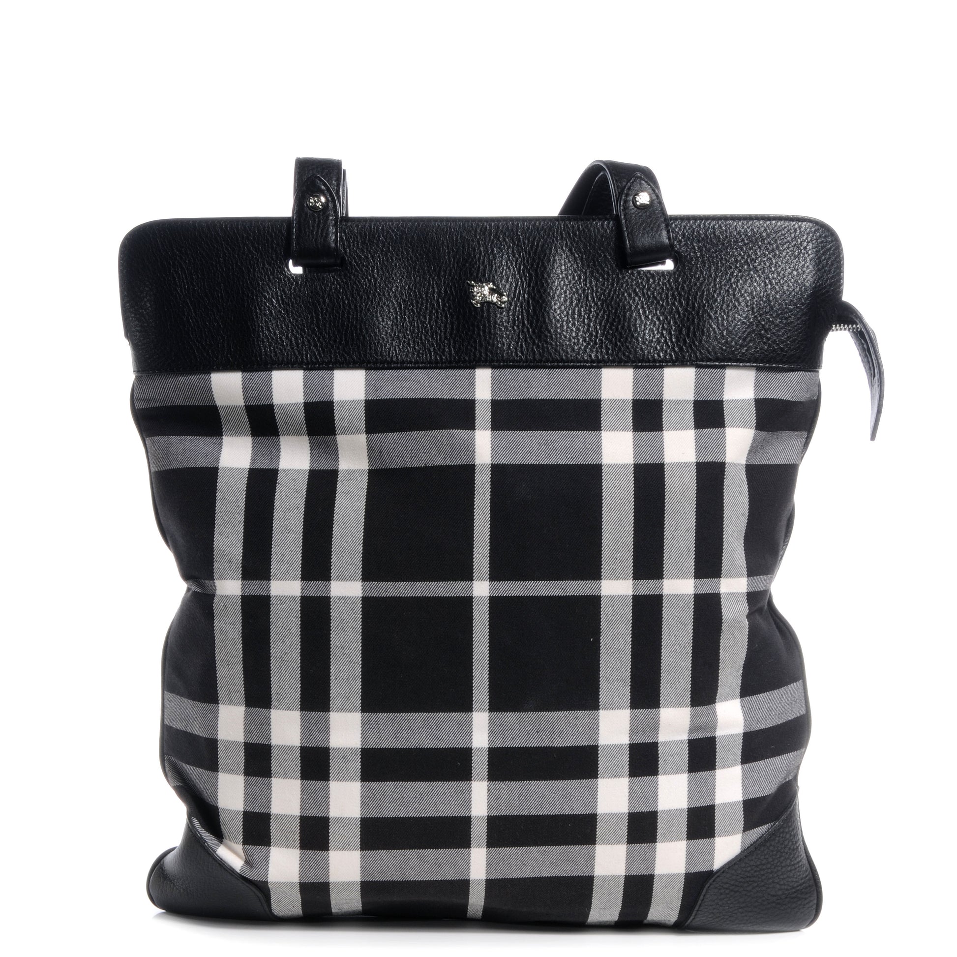 Burberry Canvas Check Large Tote Black 1 of 8