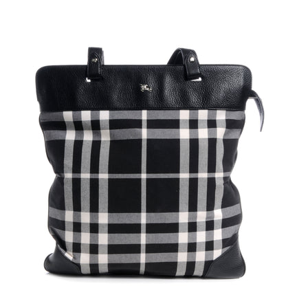 Burberry Canvas Check Large Tote Black 1 of 8