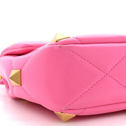 Valentino Garavani Nappa Medium Roman Stud Shoulder Bag Feminine Pink 8 of 9