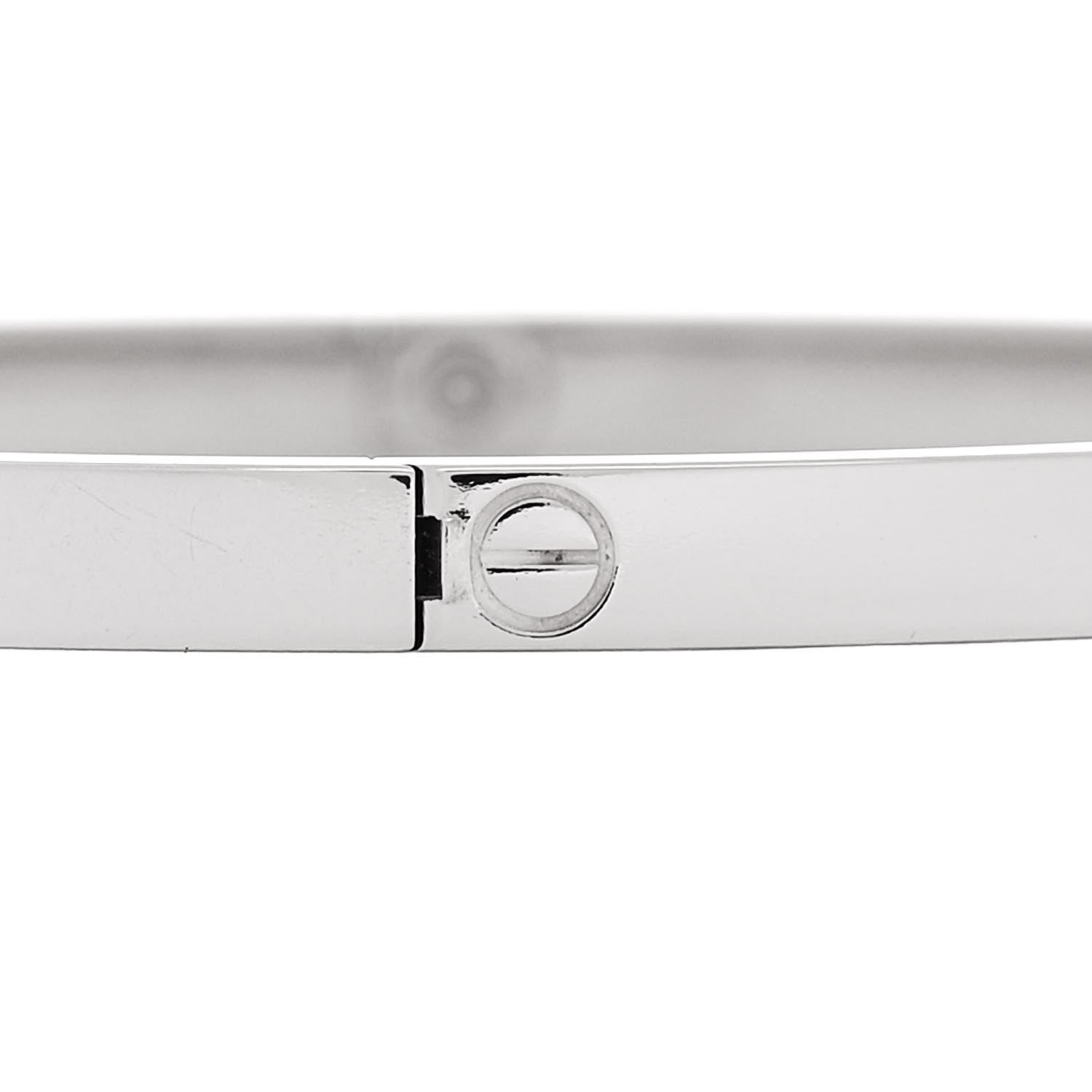 Cartier 18K White Gold Small LOVE Bracelet 17 5 of 8