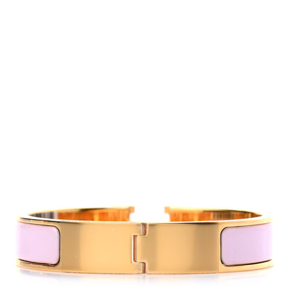 Hermes Enamel Narrow Clic Clac H Bracelet PM Rose Dragee 3 of 4