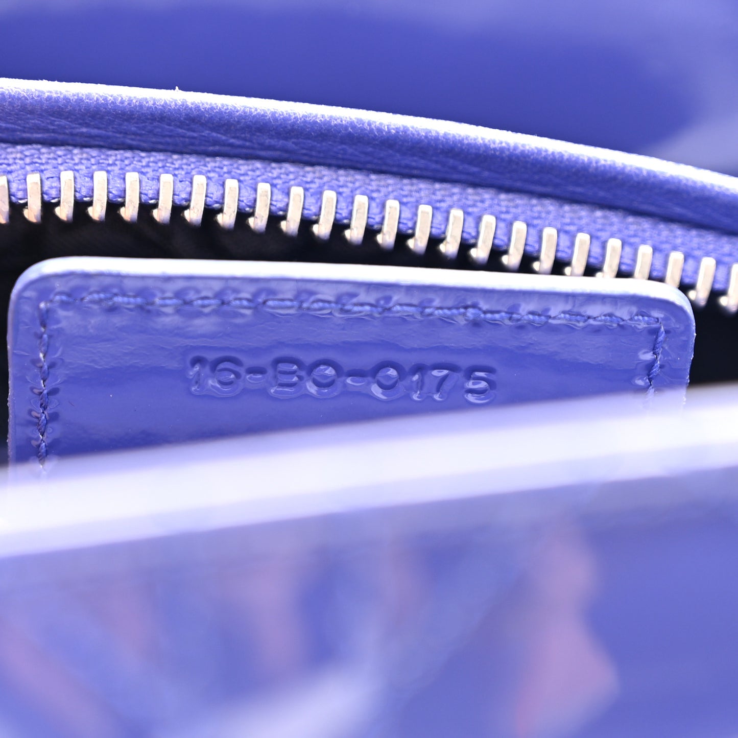 Patent Cannage Medium Lady Dior Blue