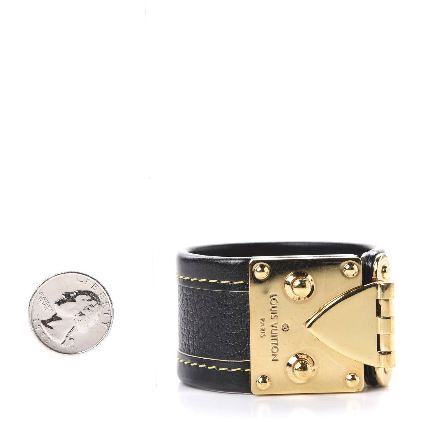 Chevre Suhali Lock Bracelet Black
