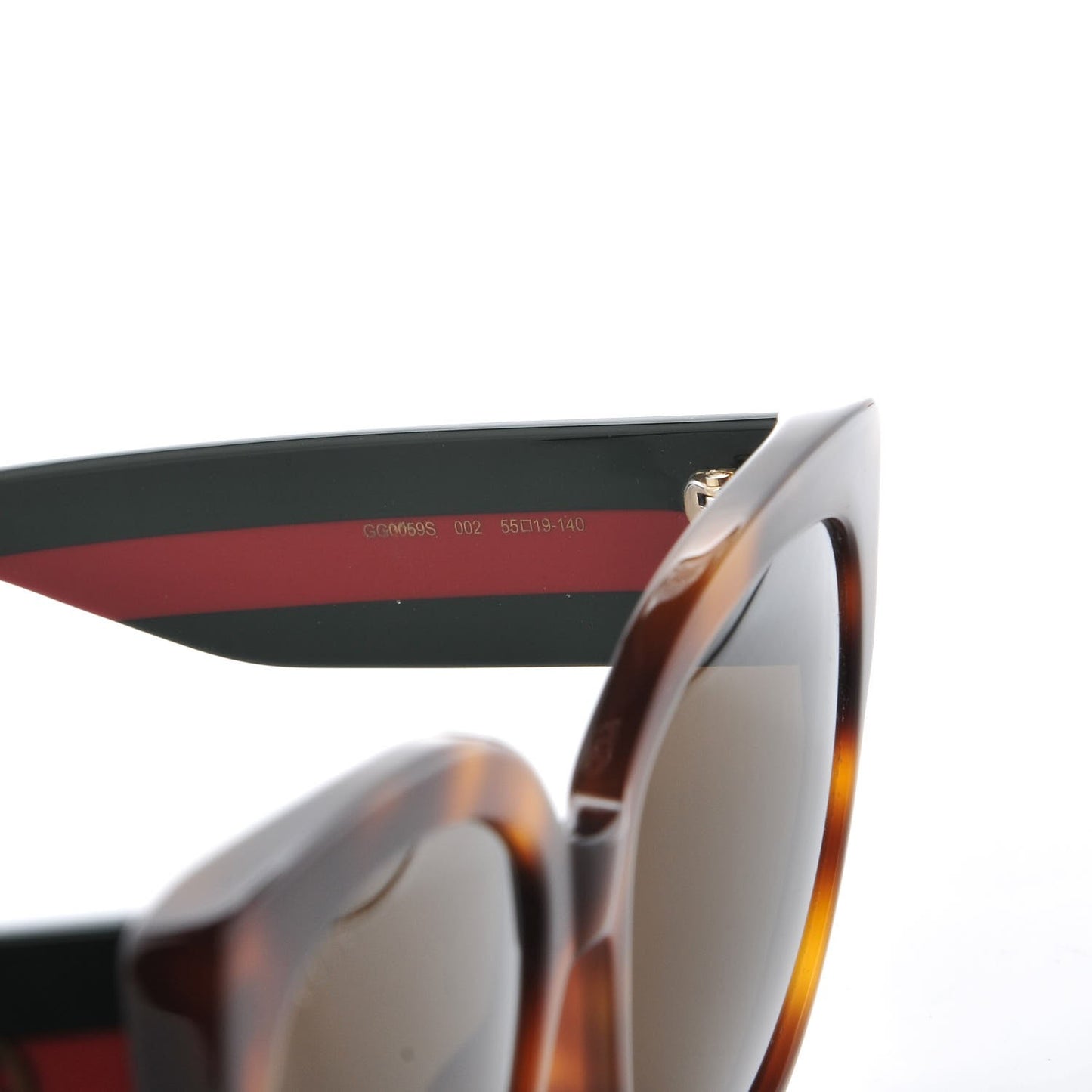 Acetate Square Frame Web Sunglasses GG0059S Tortoise