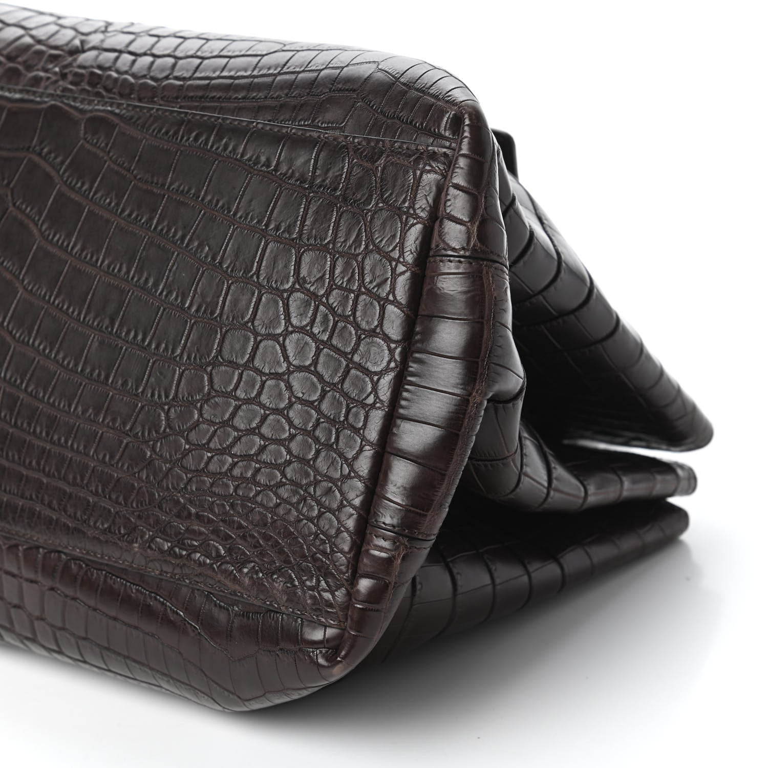 Bottega Veneta Soft Crocodile Fume Medium Roma Tote Edoardo 7 of 10