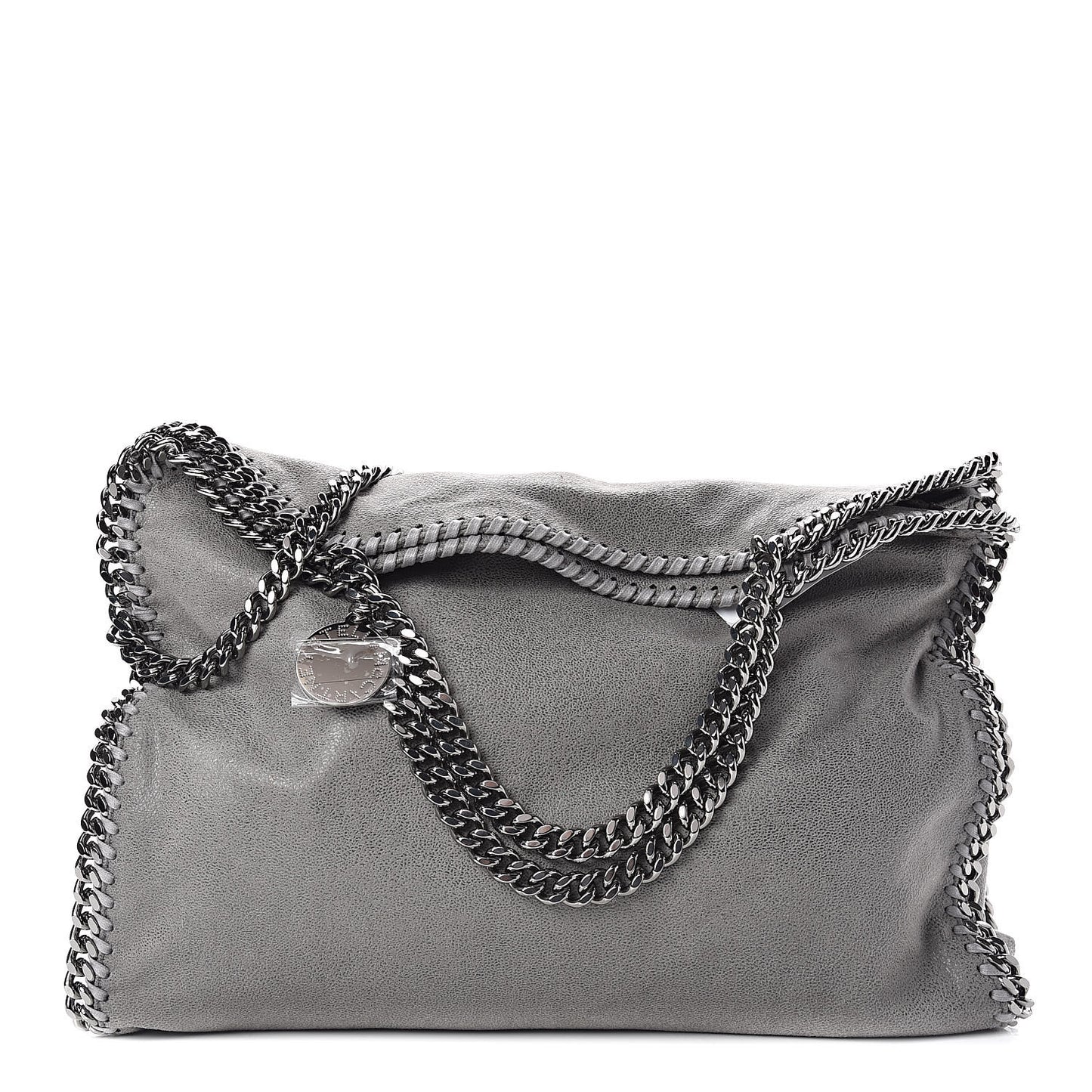 Shaggy Deer Falabella Fold Over Tote Grey