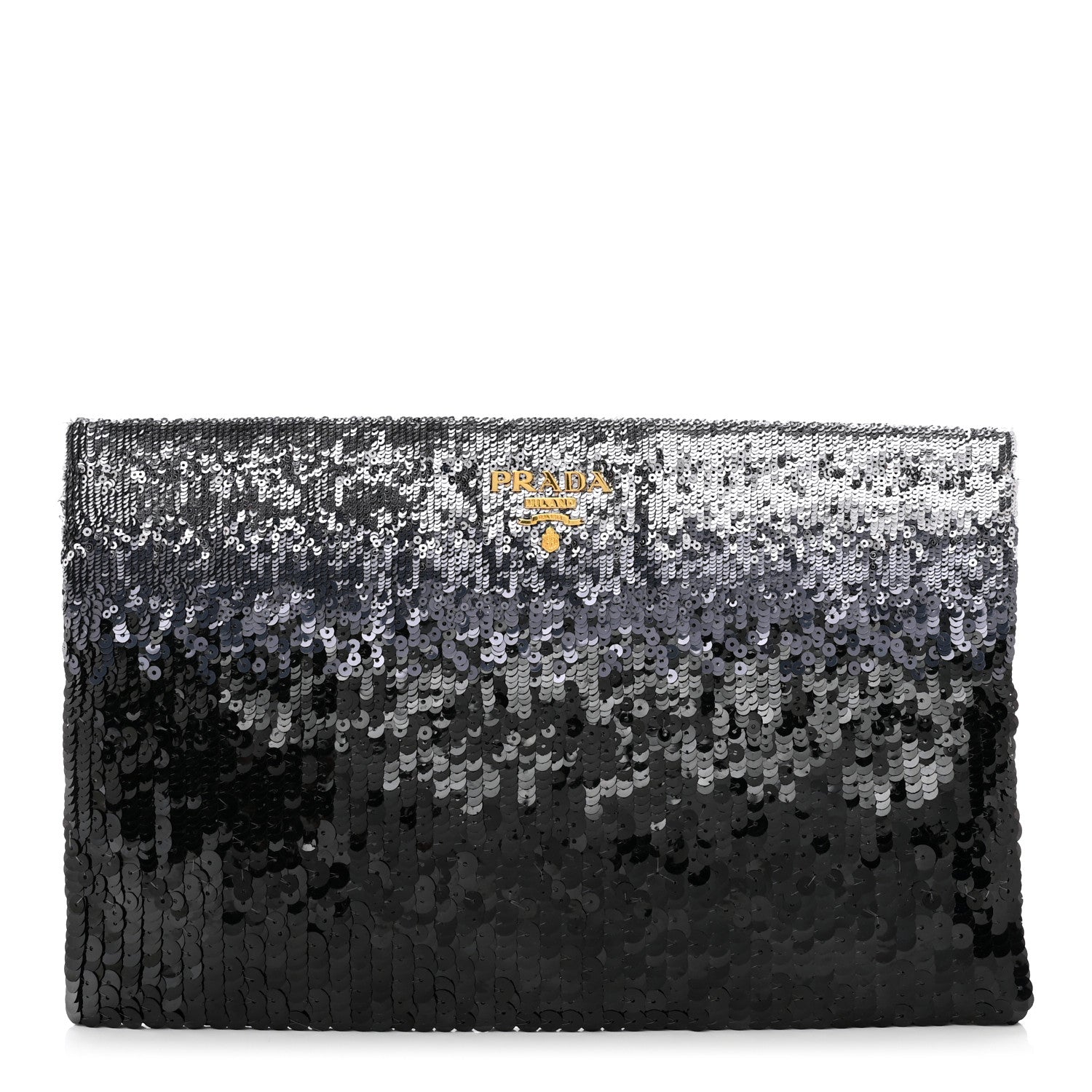 Prada Sequin Ombre Clutch Acciaio 1 of 6