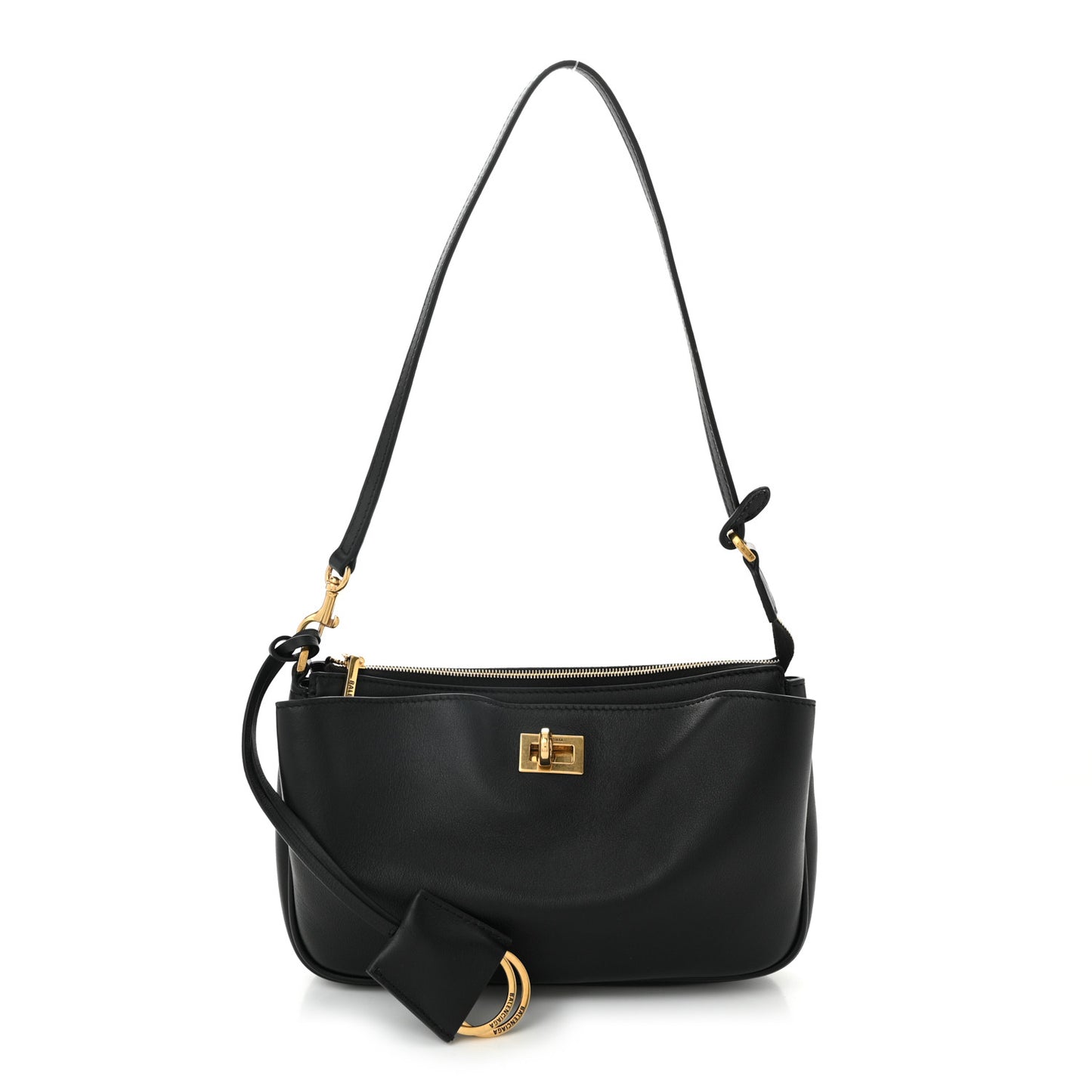 Natural Smooth Calfskin Rodeo Sling Pochette Black