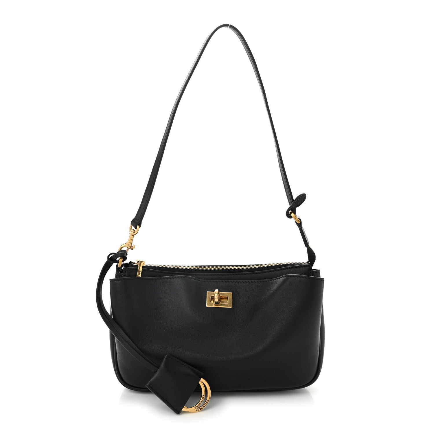Balenciaga Natural Smooth Calfskin Rodeo Sling Pochette Black 1 of 10