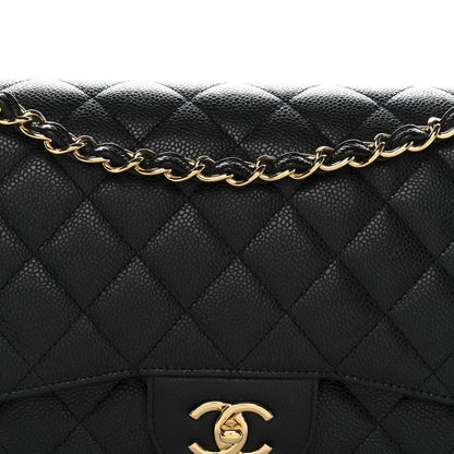 Chanel Caviar Quilted Jumbo Double Flap Black 8 of 11