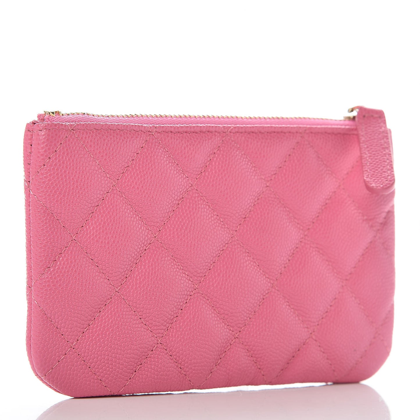 Caviar Quilted Small Cosmetic Case Pink