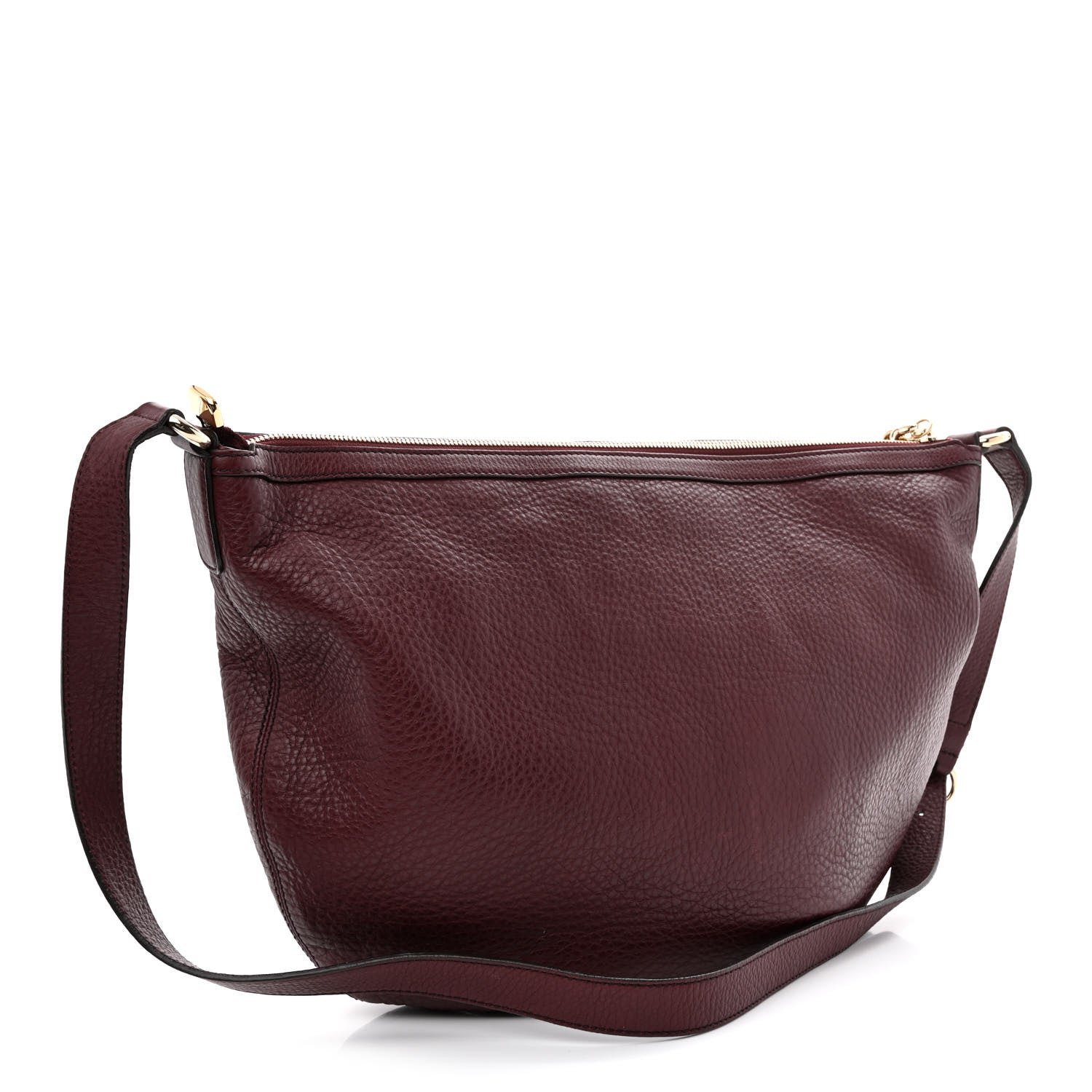 Gucci Pebbled Calfskin Medium Soho Hobo Scarlatto 3 of 11