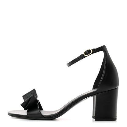 Chanel Lambskin CC Bow Sandals 41 Black 1 of 14