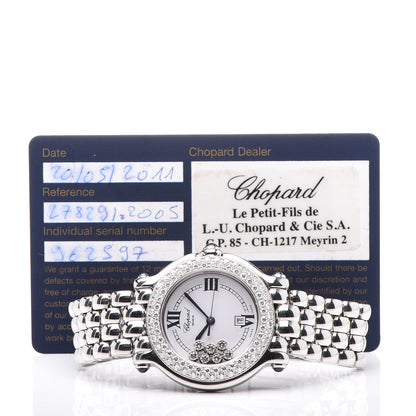 Chopard Stainless Steel Diamond Pave Bezel 32mm Happy Sport Quartz Watch 7 of 7