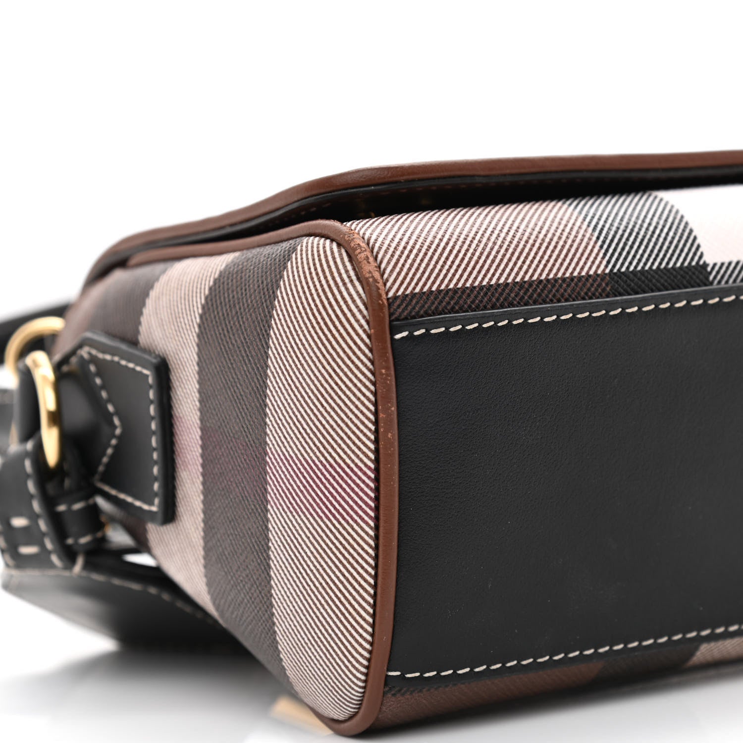 Burberry E-canvas Check Dorset Crossbody Dark Birch Brown 8 of 10