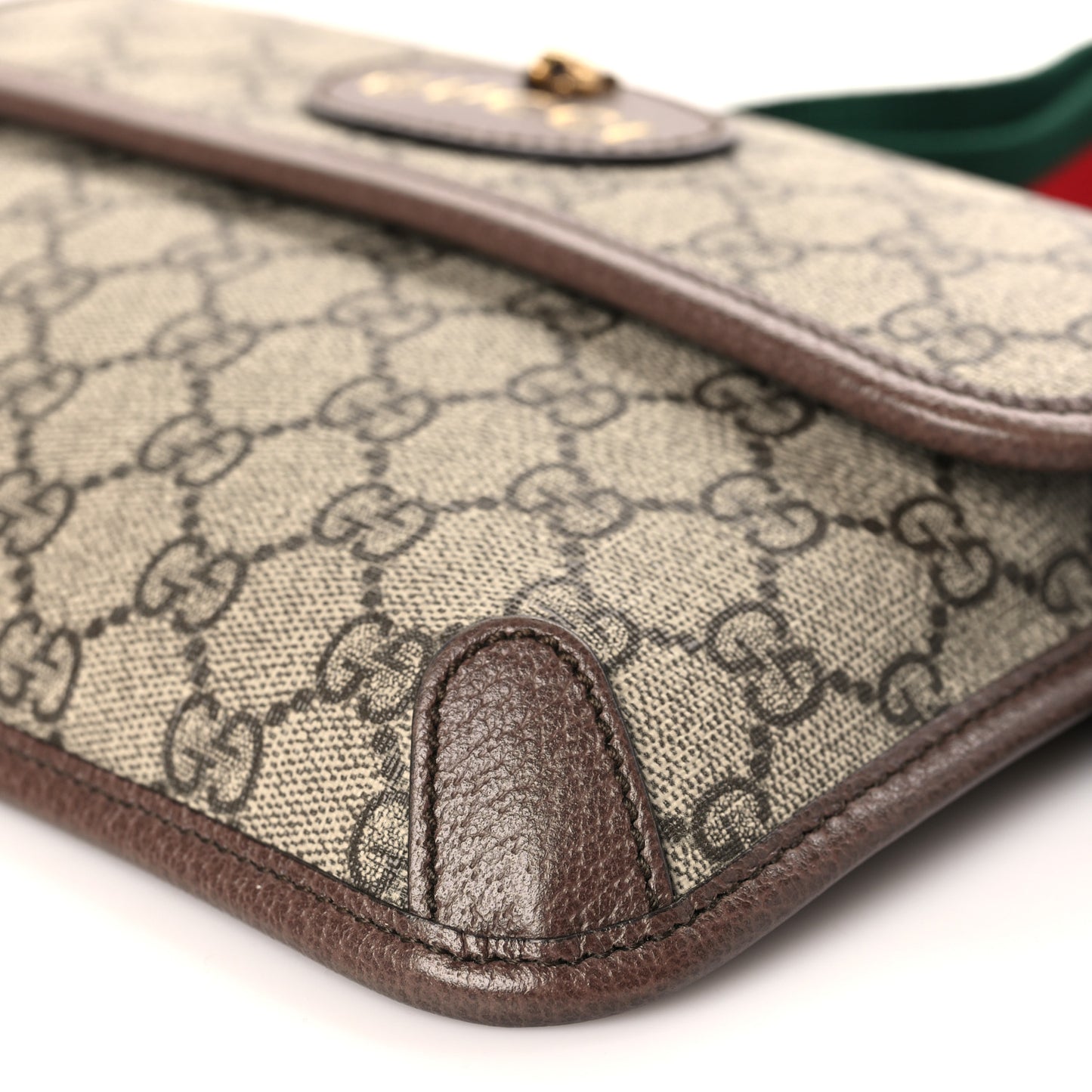 GG Supreme Monogram Neo Vintage Web Belt Bag Brown