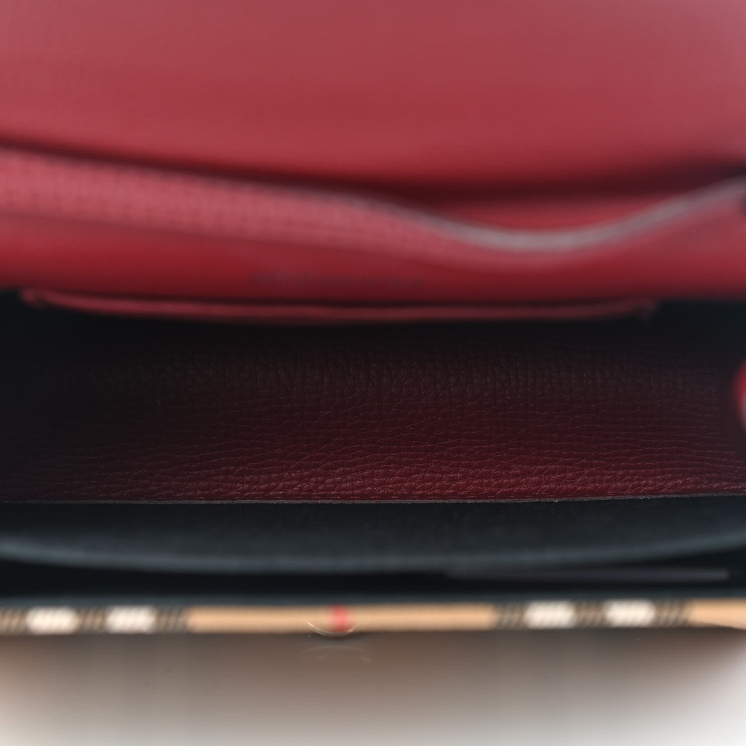 Burberry Derby Calfskin House Check Mini Macken Crossbody Bag Russet Red 5 of 10