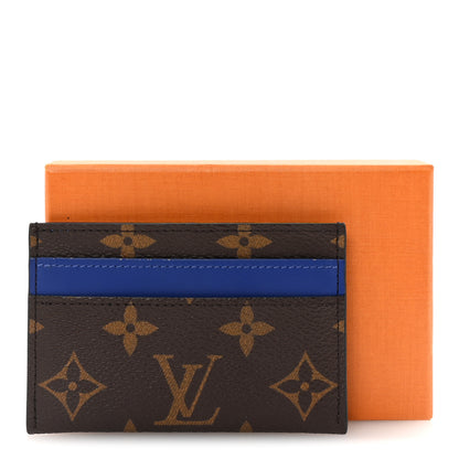 Louis Vuitton Monogram Macassar Double Card Holder Indigo Blue 8 of 8