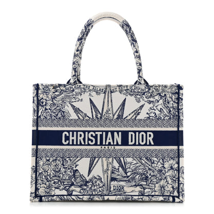 Christian Dior Canvas Embroidered Medium Reve d'Infini Book Tote Blue 1 of 11