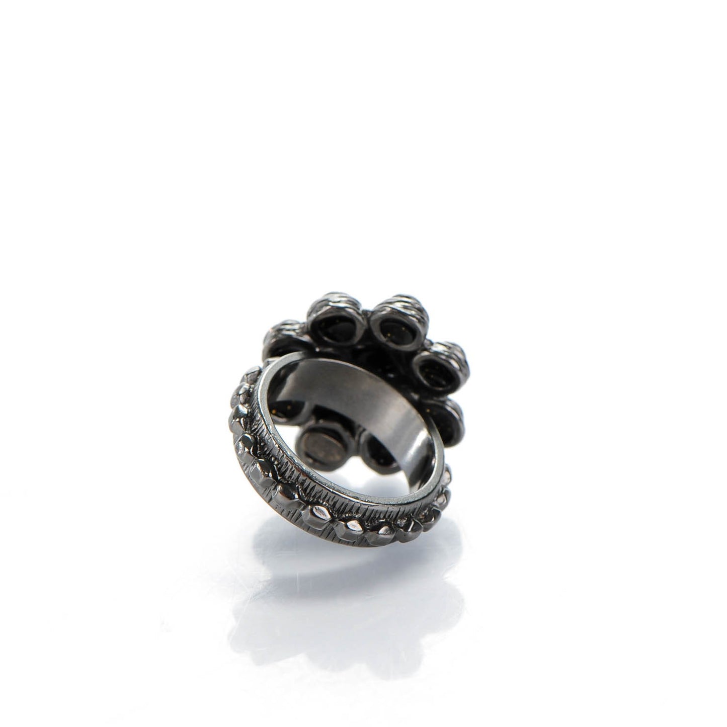 Studded CC Ring 7 Ruthenium
