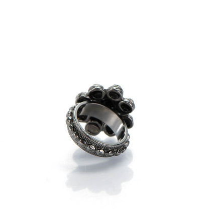 Chanel Studded CC Ring 7 Ruthenium 2 of 5