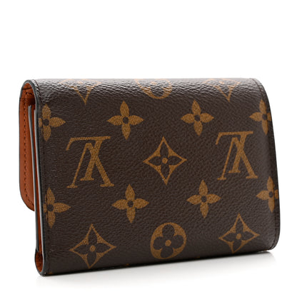 Louis Vuitton Monogram Flower Lock Compact Wallet Caramel 3 of 7