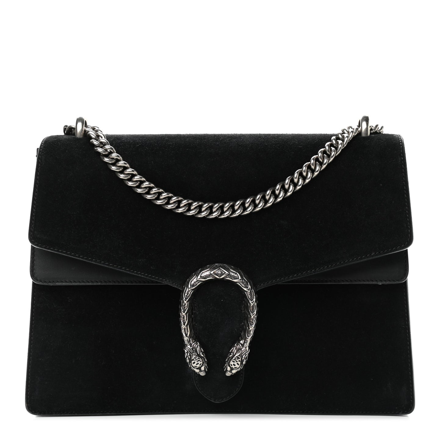 Suede Medium Dionysus Shoulder Bag Black