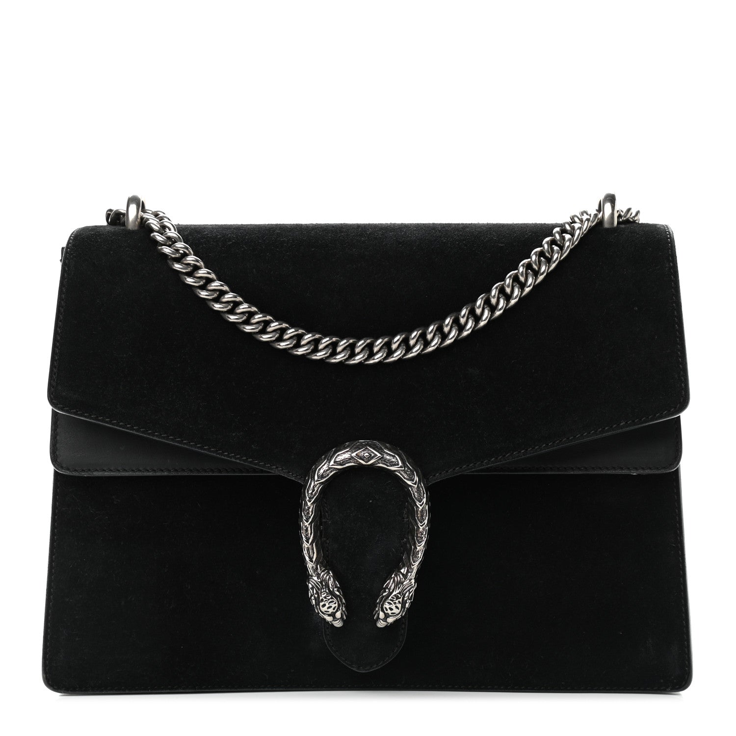 Gucci Suede Medium Dionysus Shoulder Bag Black 1 of 17
