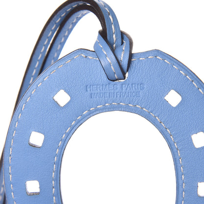 Hermes Swift Paddock Horseshoe Bag Charm Bleu Paradis 3 of 4