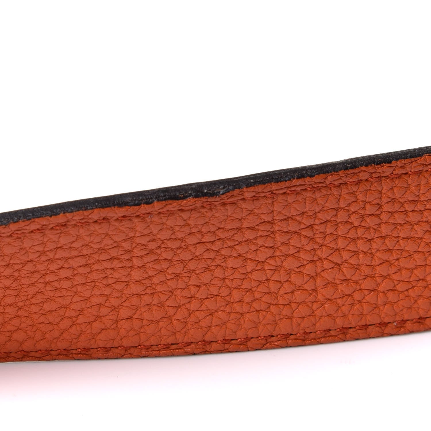 Hermes Box Togo 32mm H Belt 90 Black Orange 15 of 18