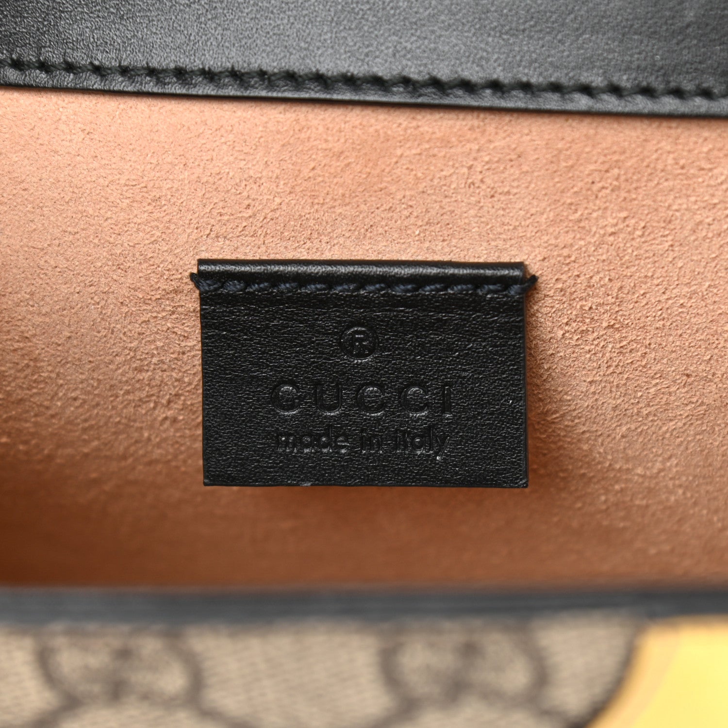 Gucci GG Supreme Monogram Small Osiride Shoulder Bag Black Gold 6 of 10