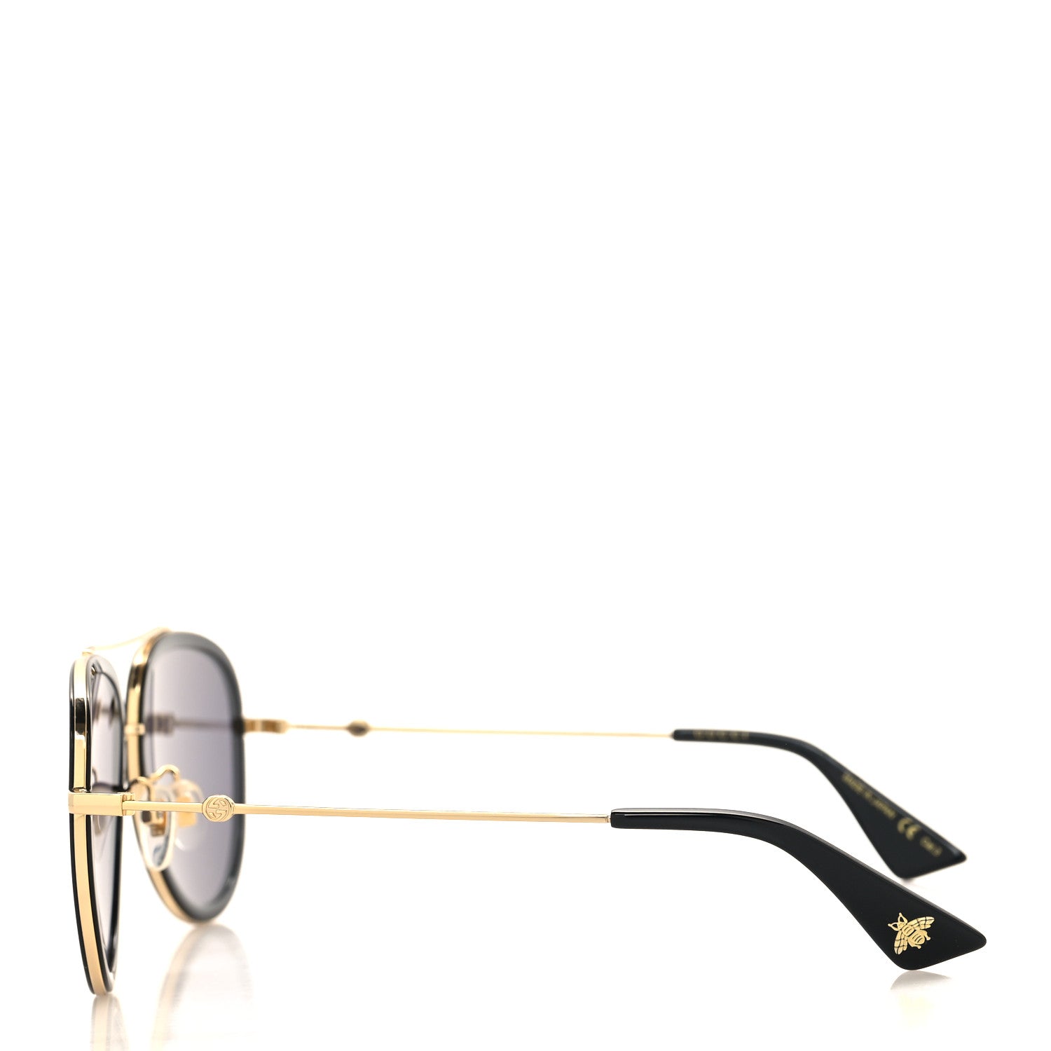 Gucci Aviator Sunglasses GG0062S Black Gold 3 of 7
